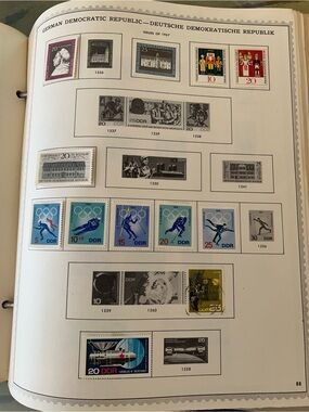 Vintage Men's Stamps - Blue, Black, Gray collection 27 Stamps